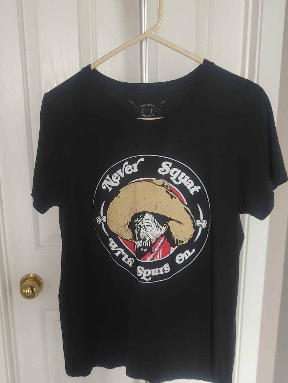 Women's  Black Graphic Tee - 'Never Squat'
